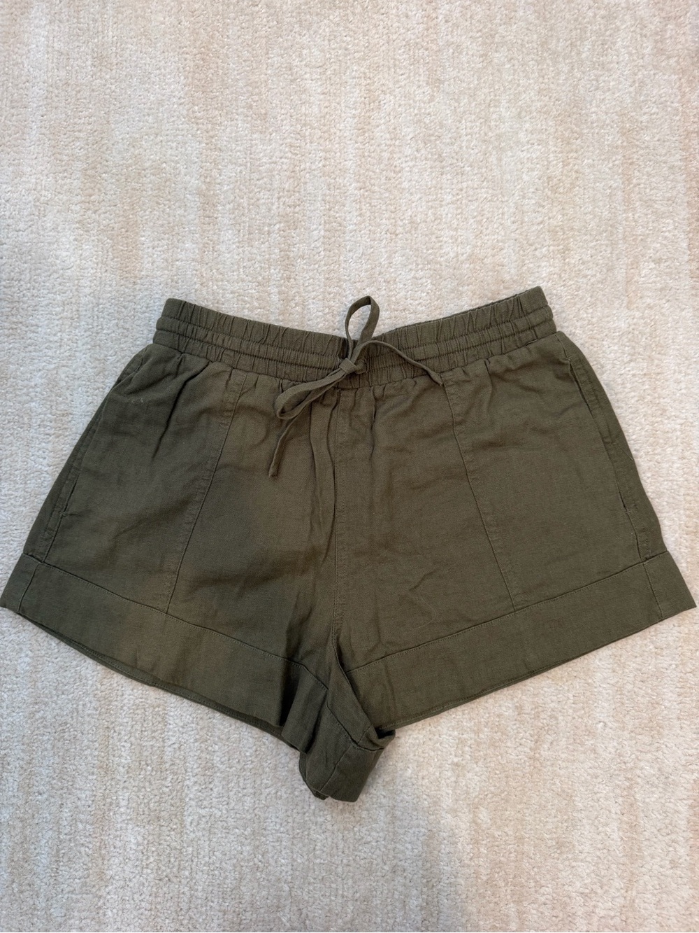 Universal Thread Olive Green High-Waist Drawstring Shorts